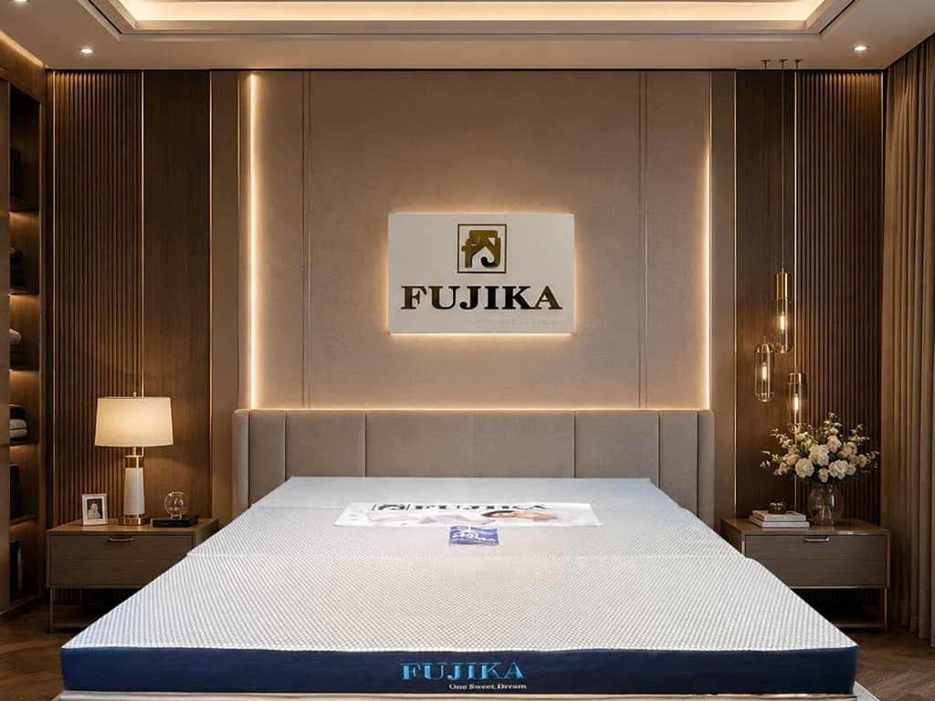 Nệm cao su bông Fujika Cool êm ái làm mát bảo vệ cột sống